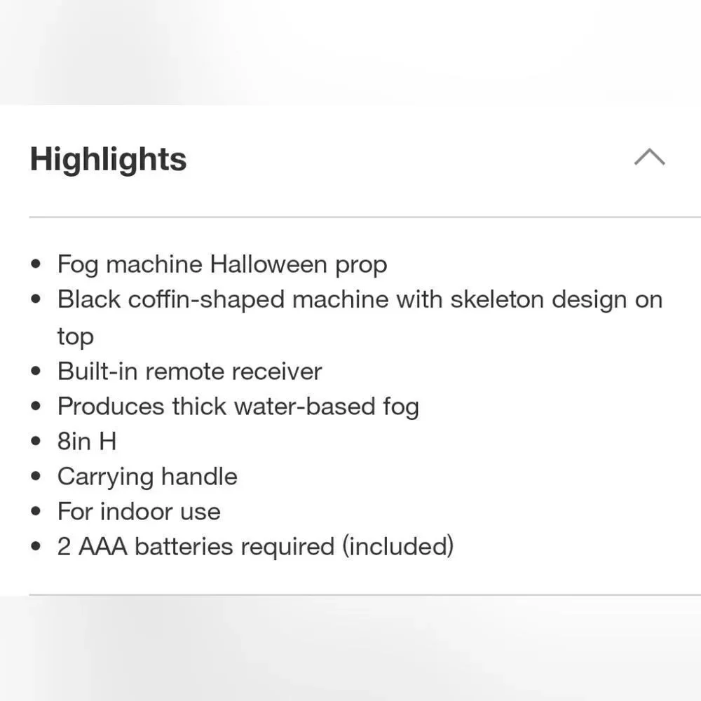 Fog Machine Indoor Halloween Skeleton Party Prop 400W Smoke Hyde and Eek, NIB